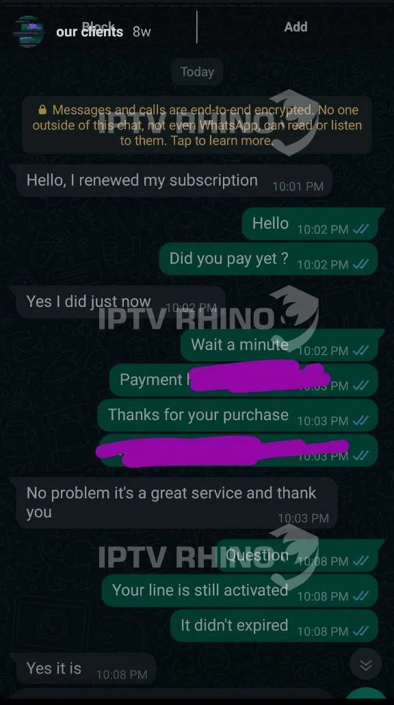 IPTV Rhino Customer Testimonials - Trusted IPTV Provider